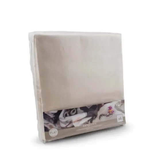 Kanga Care Premium Unbleached 100% Birdseye Cotton Flat Fold Cloth Diapers (6pk) - One Size 4-35+lbs image {2}