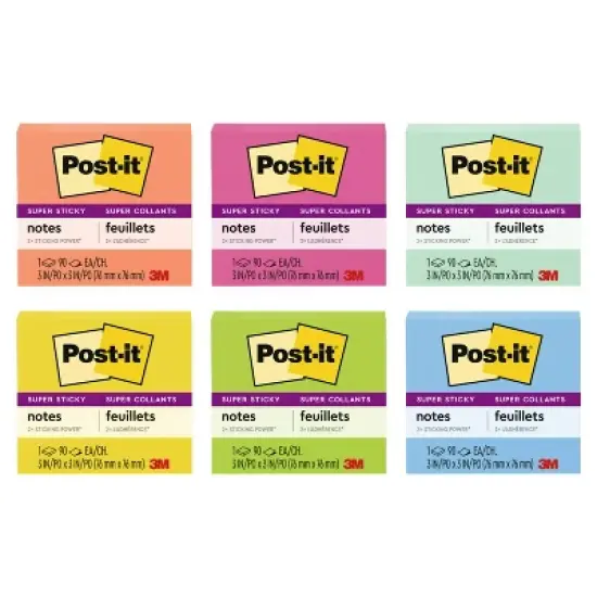 Post-it 3"x3" Sticky Notes 90 Sheets image {18}