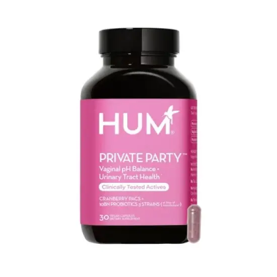 HUM Nutrition Private Party Probiotics Vegan Capsules for Vaginal & Urinary Tract Health - 30ct image {8}