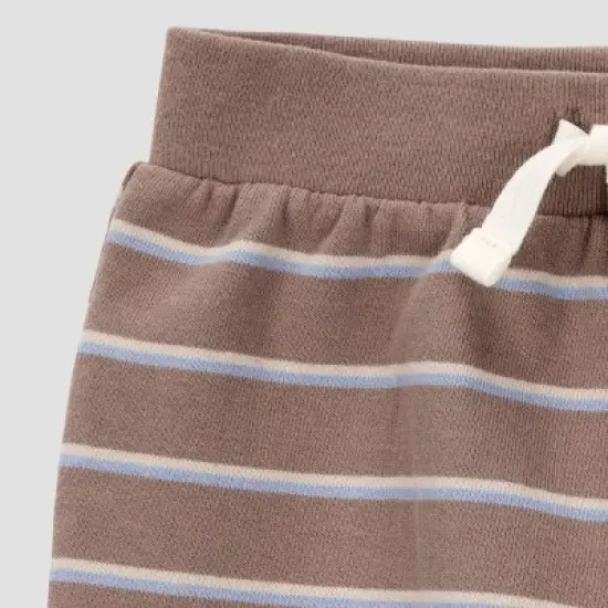 Carter's Just One You&reg; Baby Boys' 4pc Striped Top and Bottom Set - Blue/Brown image {5}