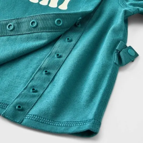 Baby Adaptive Side Snap Long Sleeve T-Shirt - Cat & Jack&trade; Green image {3}