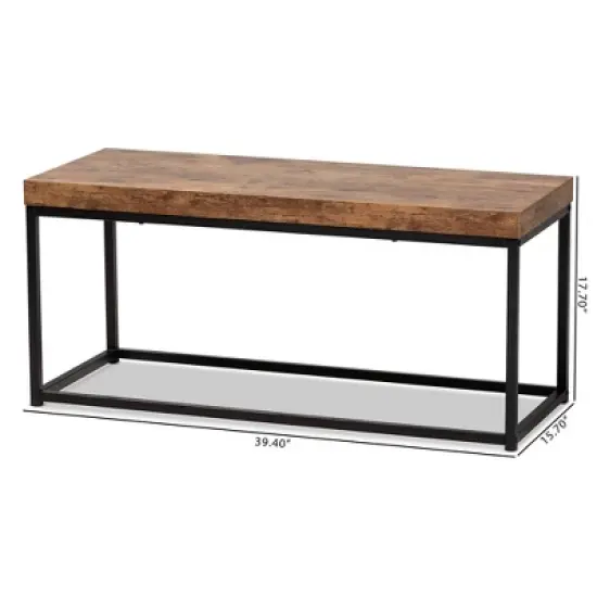 Bernardo Rattan Ottoman Brown - Baxton Studio image {5}