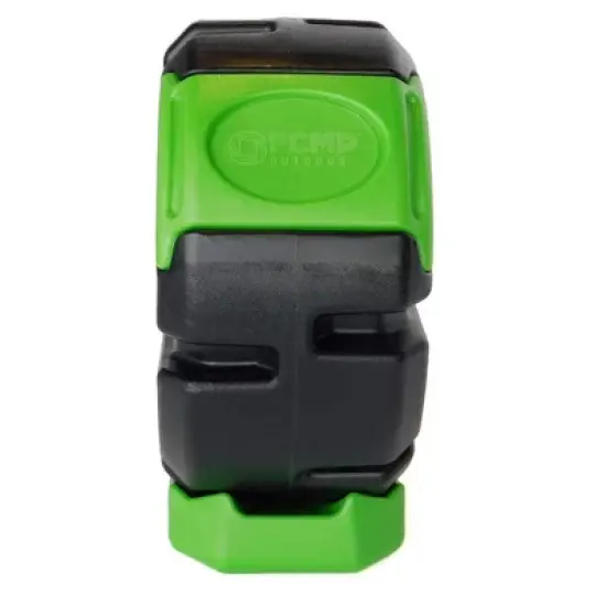 FCMP Outdoor RC2000WB-GRN 19-Gal Plastic Single Chamber Half Size Rolling Composter Outdoor Rotating Garden Compost Bin, Black/Green (2 Pack) image {2}