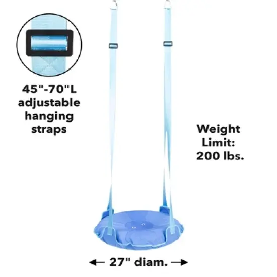 HearthSong 27-Inch Inflatable Flying Saucer Sensory Swing for Indoor or Outdoor Use image {4}