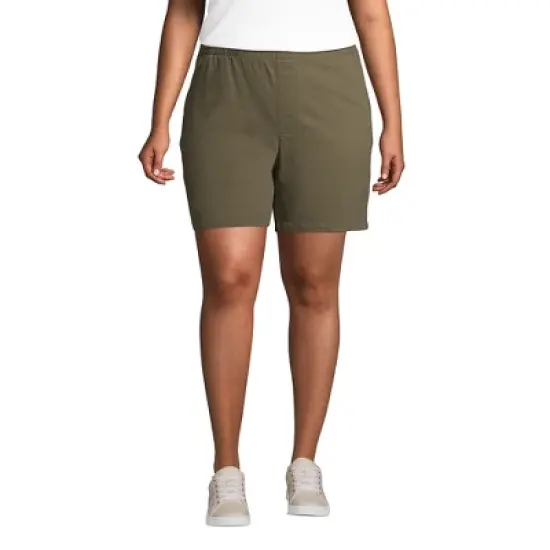 Lands' End Women's Pull On 7" Knockabout Chino Shorts image {7}