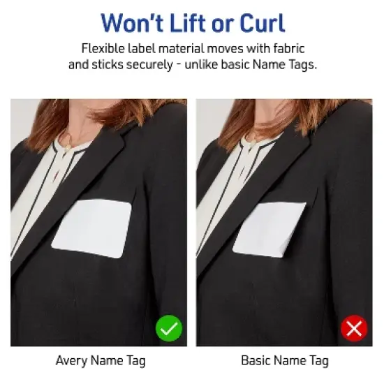 Avery&reg; Name Tags, 2-1/3" x 3-3/8", Multi-Lined Gold Border, 80ct image {8}