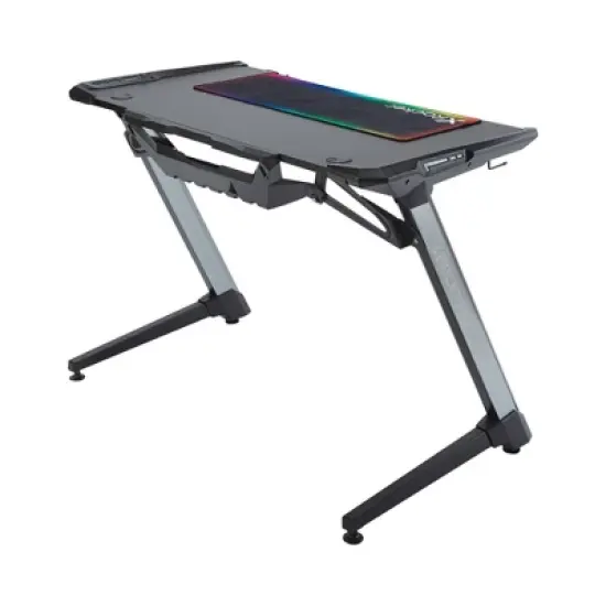 Lynx LED Gaming Desk Black - X Rocker image {1}