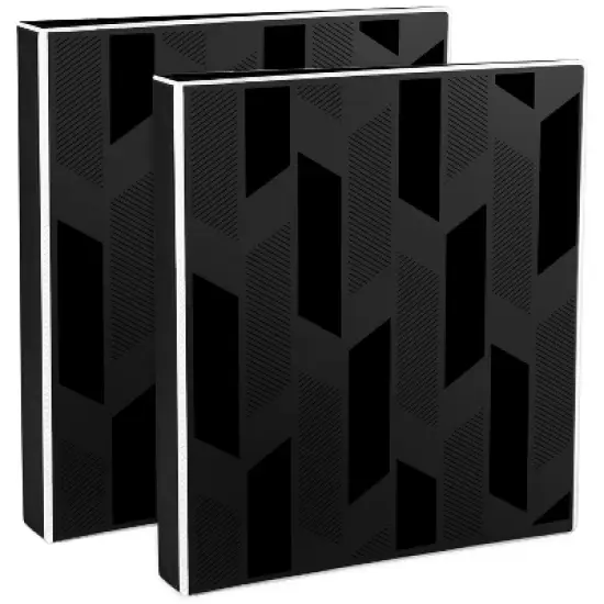 Avery Dual Effect Heavy-Duty 3 Ring Binder, 1 Inch Slant Rings, 2 Black Binders (46027) image {9}