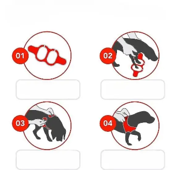 DDOXX Reflective Airmesh Step-in Dog Harness, Extra Small, Orange image {1}