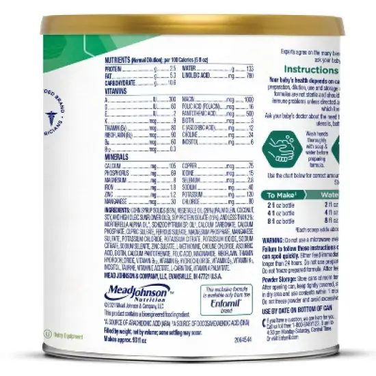 Enfamil Plant-Based Soy Powder Infant Formula - 12.9oz image {6}
