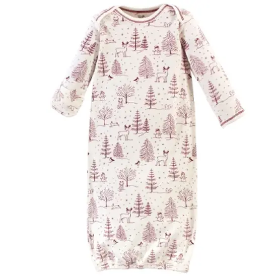 Touched by Nature Baby Organic Cotton Long-Sleeve Gowns 3pk, Winter Woodland image {2}