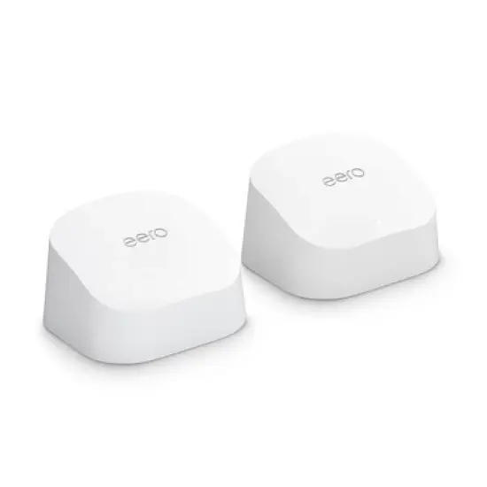 eero 6 Dual-Band Mesh Wi-Fi 6 System (2-pack): Smartphone Controlled, 500 Mbps Wireless Technology image {3}