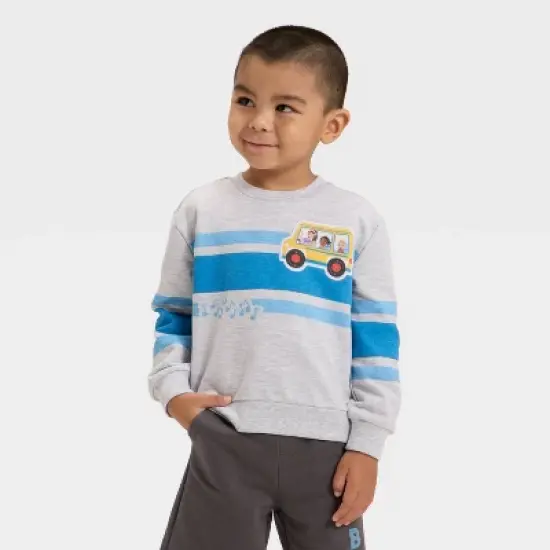 Toddler Boys' 2pk Ms. Rachel Bus Pullover Sweatshirt and Shorts Set - Heather Gray image {2}