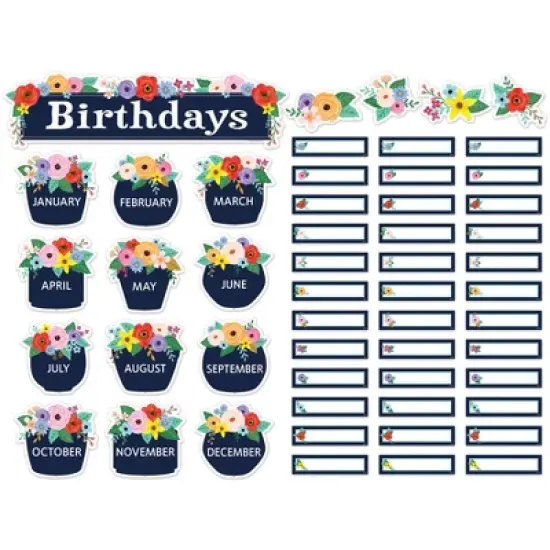 Teacher Created Resources&reg; Wildflowers Birthdays Mini Bulletin Board Set, 53 Pieces image {4}