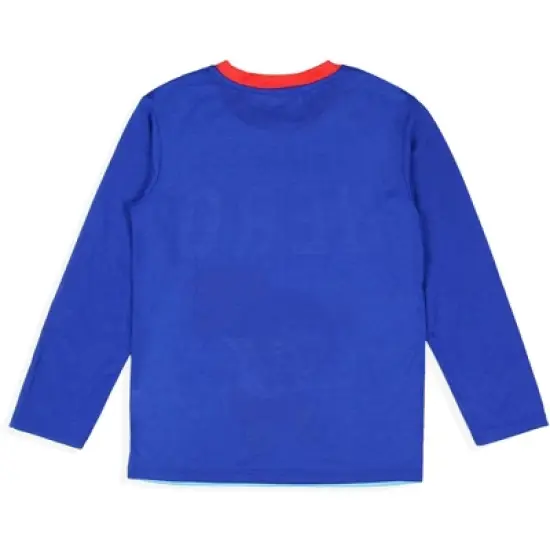 Ryan's World Boys' Super Hero Long Sleeve Shirt Plush Pants Pajama Set image {3}