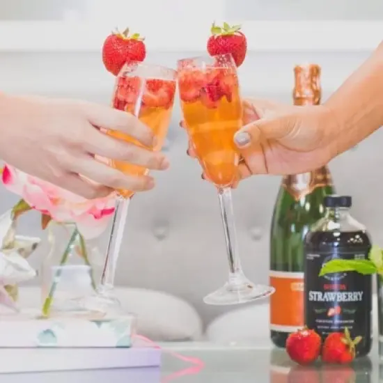 Crafted Cocktails Strawberry Shrubs: 6 Pack Use as cocktail enhancer, soda flavoring, or culinary ingredient image {4}