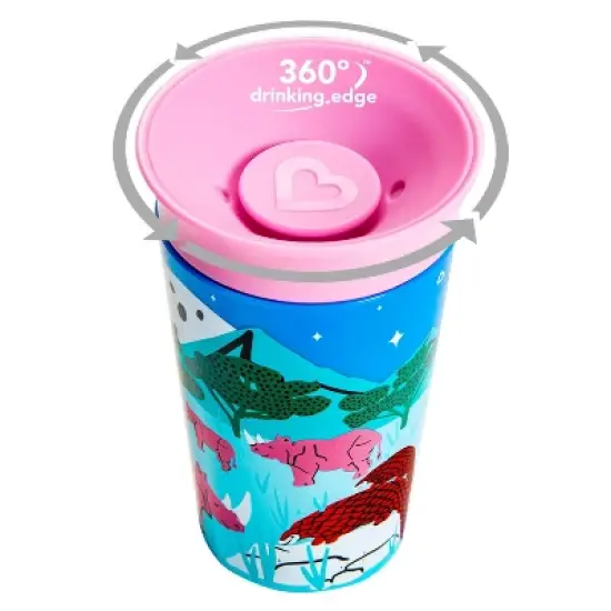 Munchkin Miracle 360&deg; WildLove Sippy Cup 9oz - 2pk - Tiger/Rhino image {1}
