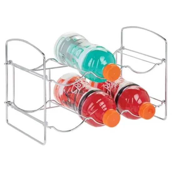 mDesign Collapsible Metal Water Bottle, Wine Rack Holder image {5}