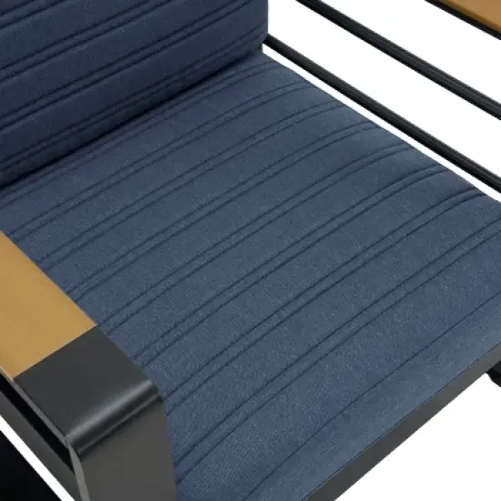 Christopher Knight Home Giovanna Outdoor Aluminum and Faux Wood Club Chair image {7}