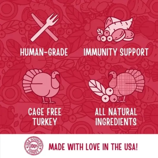 Full Moon Artisanal Turkey Cranberry Sausage Flavor Recipe Chewy Dog Treats - 12oz image {4}