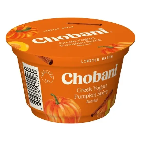 Chobani Pumpkin Low Fat Blended Greek Yogurt - 5.3oz image {1}
