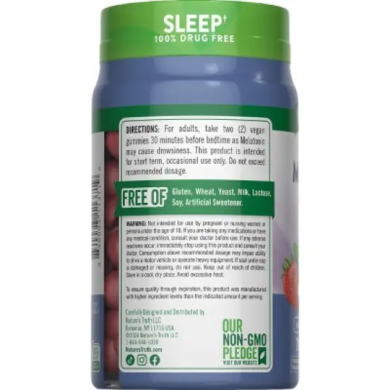 Nature's Truth Melatonin 10mg Vegan Gummies - 70ct image {3}