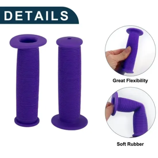Unique Bargains Bike Handlebar Grips Covers 4.33" Purple 1 Pair image {2}