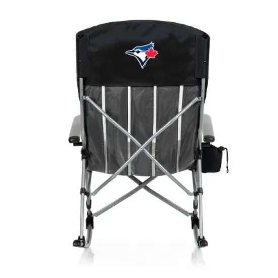 MLB Toronto Blue Jays Outdoor Rocking Camp Chair - Black image {1}