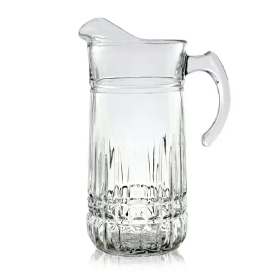 Slickblue Stylish Fluted Romanesque Design 65 oz Cristalline Glass Pitcher &ndash;Perfect for Water, Juice & Cocktails image {8}