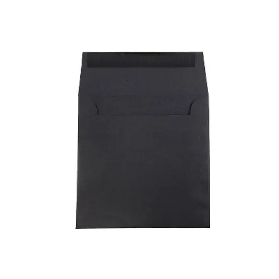 JAM Paper 5.5 x 5.5 Square Invitation Envelopes Black Linen 25/Pack (V01210) image {1}