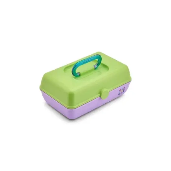 Caboodles Makeup Organizer - Neon Green Over Lilac image {1}
