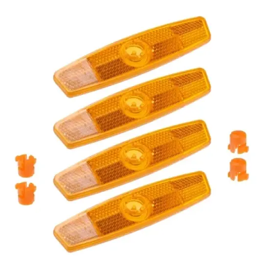 Unique Bargains Bicycle Warning Reflector for Bike Bicycle ABS 4pcs image {7}