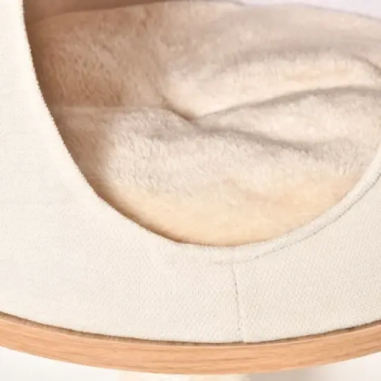 PawHut 4-Level Wall-Mounted Cat Tree Activity Tower, Wall Cat Shelves with Sisal Rope Scratching Posts, Cat Condo and Bed, Light Brown image {5}