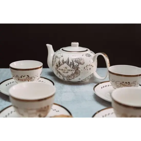 Ukonic Harry Potter Marauders Map 10-Piece Porcelain Tea Set image {1}