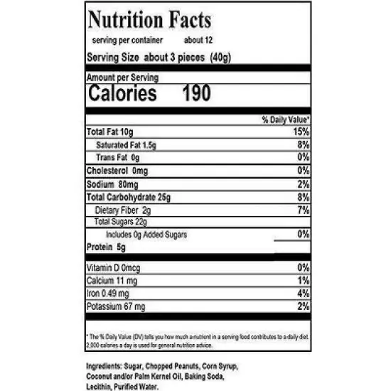 Peanut Brittle White Gift Box by It's Delish- Handmade Old-Fashioned Style | Beautiful & Delicious Square Cut Pieces 16 Oz image {4}