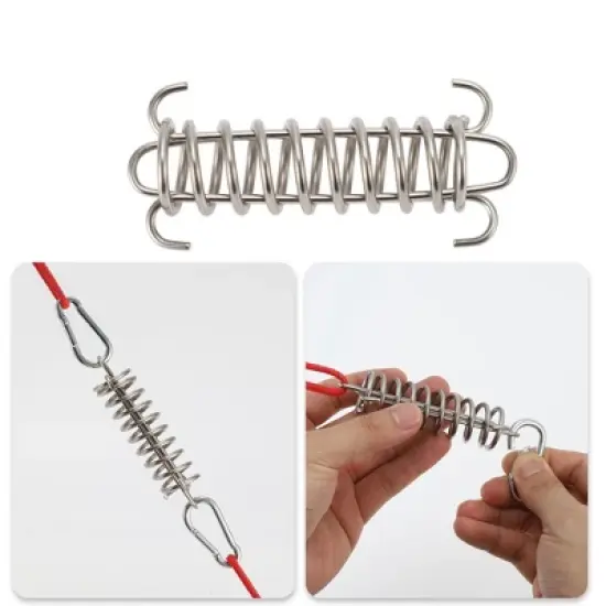 Unique Bargains Rope Buckle Tensioner Silver Tone 4 Pcs image {3}