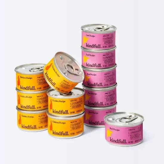 Chicken and Beef Pate Variety Pack Wet Cat Food - Kindfull&trade; 36oz/12ct image {3}