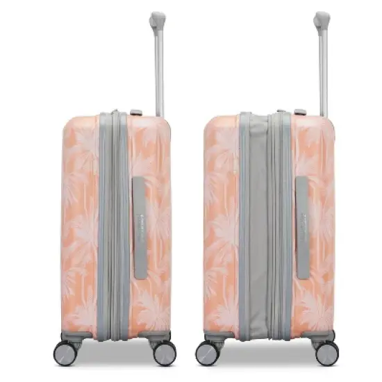 American Tourister Modern Hardside Carry On Spinner Suitcase - Coral Palms: Multicolored Botanical 4-Wheeler image {4}