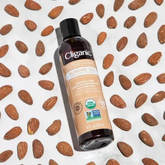 Cliganic Organic Almond Oil, 8oz image {2}