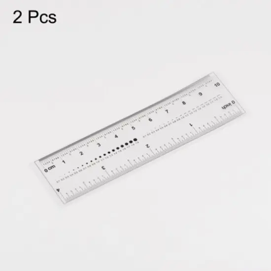 Unique Bargains PET Plastic Folding Measuring Tool Film Flexible Ruler 2 Pcs image {2}