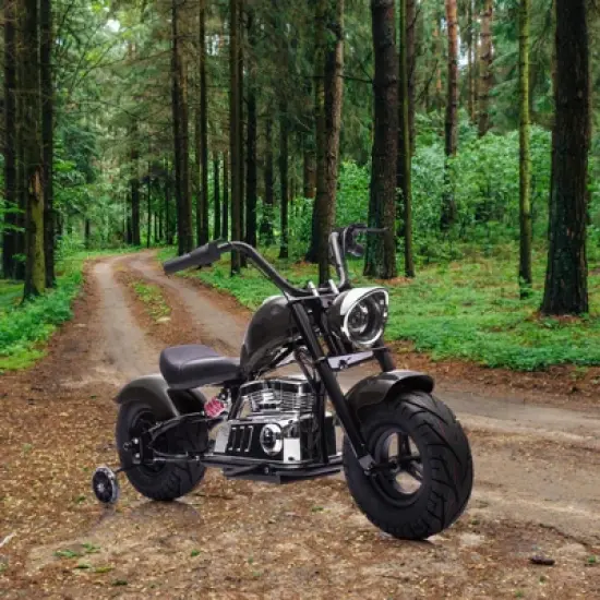 Kids Electric Off-Road Dirt Bike,36V Motorcycle with Top Speed of 16.5 Mph, Spring Suspension, Led Lights, Music Player, for Teens image {6}