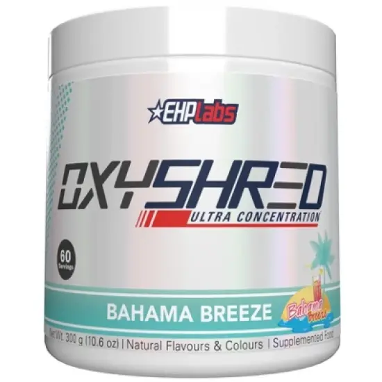 EHPlabs OxyShred Thermogenic Fat Burner - Pre-Workout Powder w/ L-Glutamine, L-Carnitine, Metabolism Booster, Weight Loss, Bahama Breeze, 60 Servings image {8}