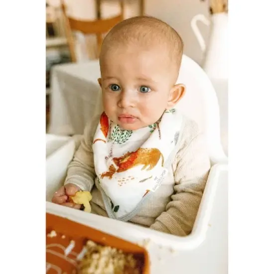 Loulou Lollipop 2pk Muslin Bandana Bib Set - Safari Jungle image {3}