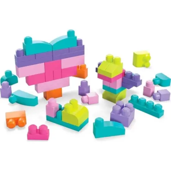 MEGA BLOKS Big Building Bag - Pink 80pcs image {2}