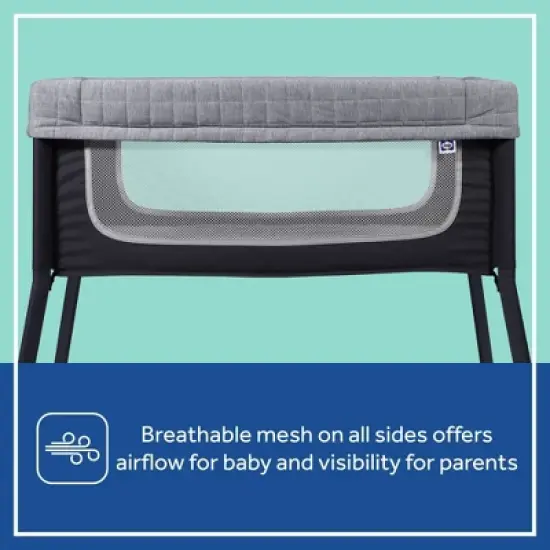 Sealy Cozy Soft Breathable Lightweight Bassinet - Gray image {6}