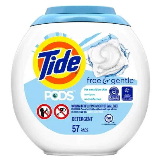 Tide Pods Laundry Detergent Pacs - Free & Gentle image {19}