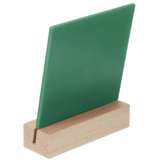 Unique Bargains Desktop Decoration Stand Wood Perpetual Calendar Green 5.3"x1.8"x7.1" image {2}