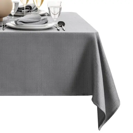 Elrene Laurel Solid Texture Water and Stain Resistant Tablecloth - Elrene Home Fashions image {1}