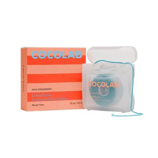 Cocolab Cocofloss Refillable Woven Expanding Dental Floss - Wild Strawberry - 33yd image {11}