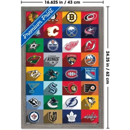 Trends International NHL League - Logos 25 Framed Wall Poster Prints image {2}